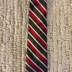 Vera Bradley Red, Black, and White Striped Tie